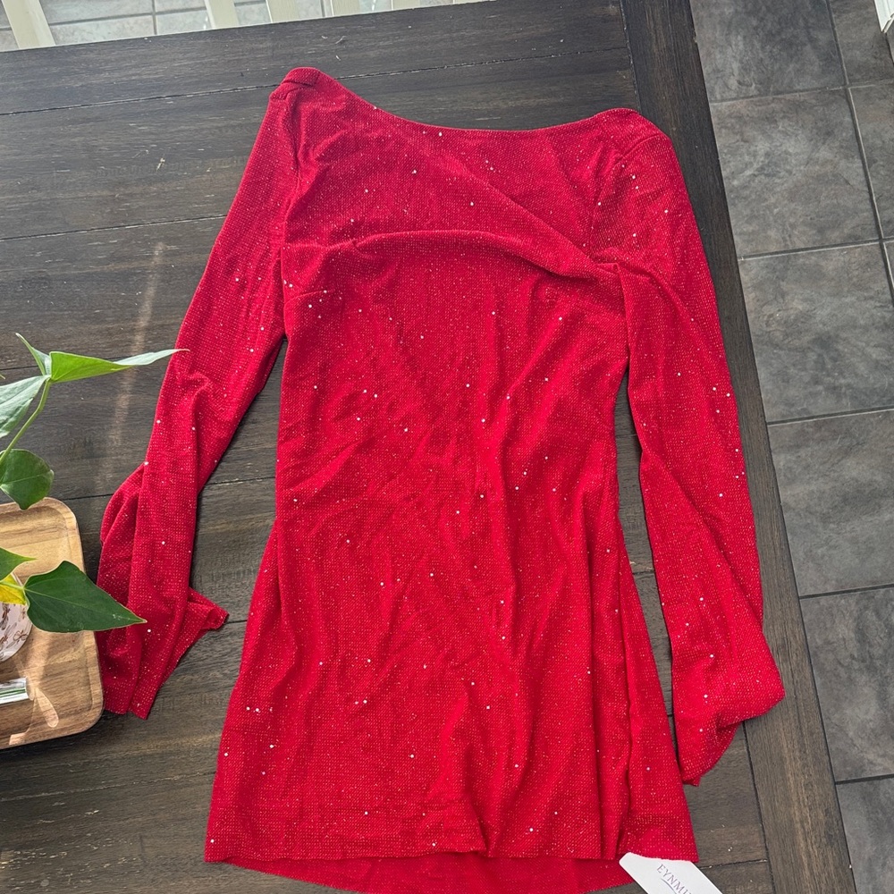 Glamorous low back sparkly mini dress. NEVER WORN